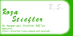 roza stiefler business card